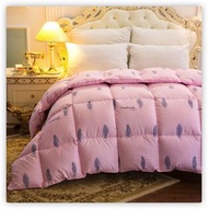 全城熱賣 - 雙人鵝絨被羽絨被芯（200*230-7磅）（羽毛-粉）