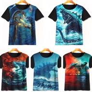 Cool Godzilla 3D T-Shirt | Godzilla Cinema T-Shirt | Godzilla Clothes for Children Aged 1-12 Years
