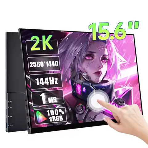 15.6 Inch 2K 144hz Touchscreen Portable Monitor 2560*1440P HDR 100%sRGB FreeSync 1ms IPS Screen With