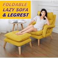 【Ready Stock】F3/ Foldable Lazy Sofa Chair / Sofa Bed with Legrest/ Fireheart