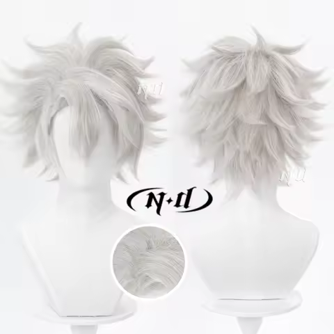 ND Brand Shinazugawa Sanemi Kimetsuu Cosplay Wigs Hair Hairpiece for Comic-con Cosplayer Halloween C
