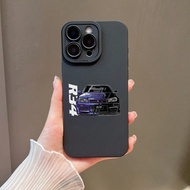 1 ชิ้น เคสโทรศัพท์ขอบตรงเจาะรู, เคสโทรศัพท์ลวดลายรถแข่งที่ถูกพิมพ์ด้วย UV สไตล์ที่กำหนดเอง สำหรับ IP