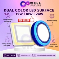 Lampu Siling 3 Mod 3 Warna LED Surface Downlight 3 Mode 3 Color 12W 18W 24W Mounted Home Lighting Ce