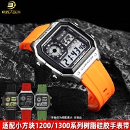 Bangdian Adapt to Casio Watch AE1200/1300 SGW400 A158W A159W Silicone Watch Strap Accessories