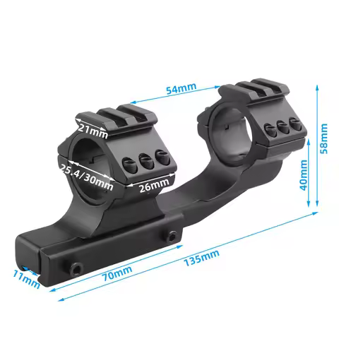 11Mm sights tube clamp extension one-piece bracket, extension one-piece tube clamp 25.4/30 mm sights