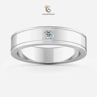 Elegant Palladium Engagement Men's Wedding Ring