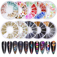 Mixed Glitter Nail Rhinestone Flat Back Crystal Gems Stones Irregular Jewelry Beads 3D Nail Art Mani
