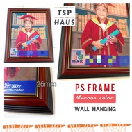 6R|8R|A4|10R|11R|12R|A3 Maroon PS Photo Frame Wall Hanging Bingkai Gambar Emas Gantung Dinding