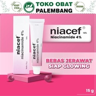 NIACEF 15GR NIACINAMIDE 4% ACNEbebas READY TO GLOW BLACK SPOTS DARK SPOT GEL