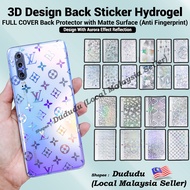 Oppo Reno 6.4 6.6 2 2F 3 4 5 6 6Z 7 Z 7Z Pro 5G 8 T 8T 8Z 3D Design Back Sticker Hydrogel Screen Pro