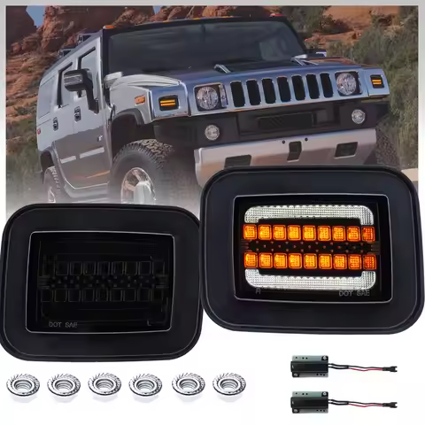 LED Front Corner Dynamic Turn Signal Light Parking Light For Hummer H2 2003-2009 For 2005 2006-2009 