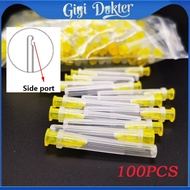 100Pcs Endo needle Jarum irigasi endo 30G lubang samping dental saluran akar tip endo irrigation