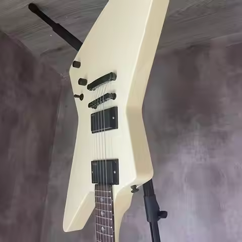 MX-220 Explorer Electric Guitar Beige Special Customized Rosewood Fingerboard