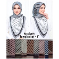 "HOT SELLING [20 HELAI] TUDUNG BAWAL COTTON ALA FAZURA BIDANG 45 BORONG PELBAGAI DESIGN AVAILABLE BY NSA GLAMOROUS"