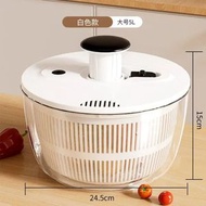 按壓蔬餸脫水器家用沙律甩幹脫水機多功能大容量旋轉瀝水籃洗餸盆
