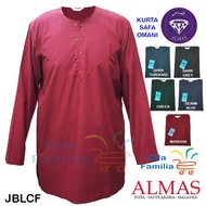 Kurta Safa Omani Lengan Panjang Kolar Bulat Murah Cotton Lelaki Dewasa Songkok Baju Raya Warna Exclu