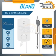 ALPHA X5E Water Heater Without Pump Alpha Water Heater RS-E 热水器 Pemanas Air Mandi Instant Water Heater Shower Heaters