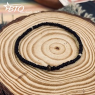 BTO [handmade works] Professional handmade Series B58 Indonesia Black Seed Glass Beads Mixed Silver 