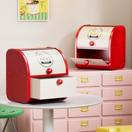 Dopamine Desktop Storage Box Bread Box Flip Storage Organizer Box