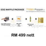 Happypopper Mesin Business Package Egg Bubble Waffle Machine Maker Electric Powder Premix Mix 电鸡蛋仔机生