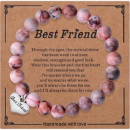 IWenSheng Give Friends Women Birthday Gifts-Give Women Friendship Gifts Natural Stone BFF Bracelet G