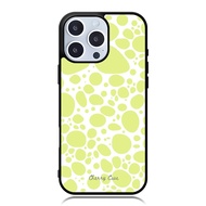 Case iphone 16 15 14 13 12 11 Mini Plus Pro Max TPU Rubber Custom Softcase Green Dots Wallpaper