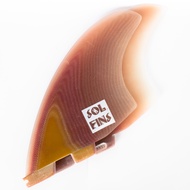 Sol Fins Surfboard Fins Twin Fin Set FCS 2 Compatible Hand Foiled Full Fiberglass