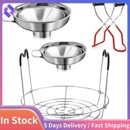 4 Pieces Canning Kit, 1PC Canning Rack+ 1PC Canning Jar Lifter Tong+ 2PC Canning Funnels, Canning Su