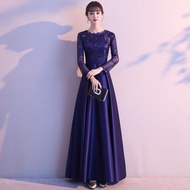 EAGLELY Formal Banquet Long Evening Dress Long Sleeve 2024 Luxury Annual Meeting Dinner Party Host G