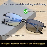 [Ready Stock] Photochromic Reading Glasses Progressive Multi-Focus Distance and Near Dual-use Readin