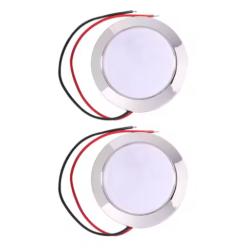 12V Round Shape Motorhome LED Lights 200LM Auto Dome Reading Lamp 1.8W 24 SMT LED Panel RV Ceiling L