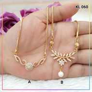 Paperclip Necklace Adult Necklace full Gem Zircon gold Plated Jewelry gold KL 060