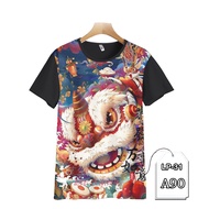 Lion Dance Lion Dance T-shirt For Children And Adults 3D Lion Dance T-shirt LP3D-A90
