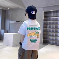 TW Heavy Street Wear Pure Cotton Printed Boys Short-Sleeved T-Shirt 2025 New Style Summer Hot-Sellin