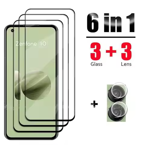 6 In 1 For Asus Zenfone 10 Glass Tempered Glass Asus Zenfone 10 Glass Full Cover Screen Protector Ca