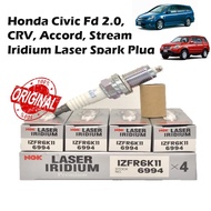 IZFR6K11 6994[4PCS] NGK Geniune Honda Civic Fd 2.0, CRV, Accord Iridium Laser Spark Plug