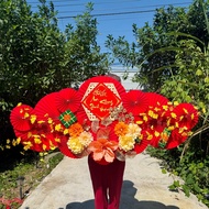 (FREE LIGHT + HOOK) DECORATIVE VIP01 FLOWER FAN CNY - MATERIAL SET NTXVL67