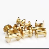 Screw rivet belt solidbrass