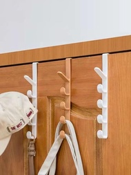 1入組門上掛鉤衣架5鉤塑料整理架用於外套帽子長袍襯衫皮帶包毛巾壁櫥和浴室