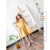 LEAH girls' dress designed with long sleeves and cute ruffles for school for children from 3,4,5,6,7