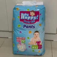 Popok Pampers Baby Happy Pants  M32 L28 - M32