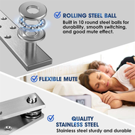 Door Pivot Hinge Pivot Hinge System with Goal Kick Hardware for Heavy Duty Wood Doors Up to 200 Lbs