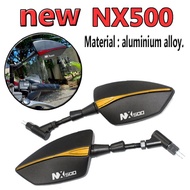 New NX500 LOGO Motorcycle Accessories Rearview Mirror For HONDA NX 500 NX500 2022-2024