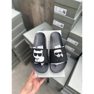 [Best Quality] Barl Men's Slippers with Cat Face Pattern on 2 Different Sides Logo Rubber Straps Sof