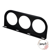 JONY Gauge Mount Holder, 7.44 *3*0.66Inch 3-Hole 52mm/2in 3-Hole, Easy to use Black Metal Dashboard 