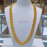 EMAS 375 RANTAI LEHER COCO BESAR 1.6CM 53gram KOSONG 9K GOLD NECKLACE COCO HOLLOW BIG FASHION
