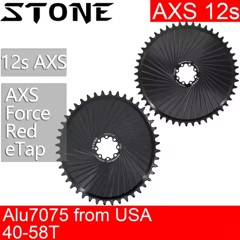 Stone 12s AXS AERO Bike Chainring Flattop for Sram Force Red ETap Direct Mount Round Oval Chainwheel