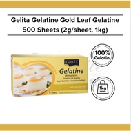 Gelita Gelatine Gold Leaf Gelatine 500 Sheets (2g/sheet, 1kg)