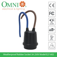 Omni 3A 250V Weather Rubber Socket Model E27-602