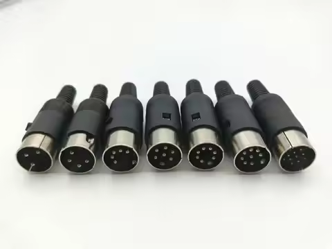 50PCS DIN Plug 3PIN 4PIN 5PIN 6PIN 7PIN 8PIN 13PIN Male Audio AV Connector New